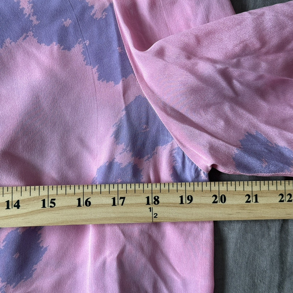 Tucker NYC Blouse Silk Pink Floral Top Size Small - Picture 6 of 11